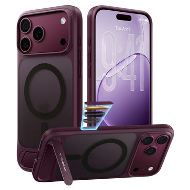 Premium ovitek Torras "Ostand L1 Guardian" za iPhone 17 Pro / 18 Pro - purple