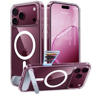 Premium ovitek Torras "Ostand L1 Guardian" za iPhone 17 Pro Max / 18 Pro Max - clear