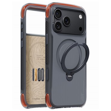 Premium ovitek Torras "Ostand Q3 Air Pro" za iPhone 17 Pro Max / 18 Pro Max - black