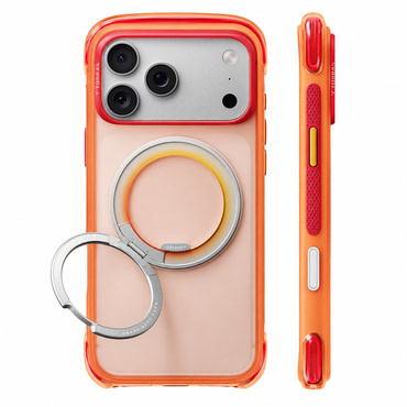Premium ovitek Torras "O3 Air Core" za iPhone 17 Pro / 18 Pro - prism coral