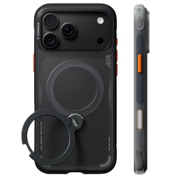 Premium ovitek Torras "Ostand Q3 Air" za iPhone 17 Pro / 18 Pro - shadow black