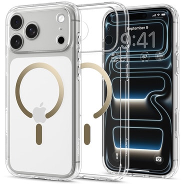 Ovitek Spigen "Ultra Hybrid Mag" za iPhone 17 Pro Max / 18 Pro Max - clear / gold