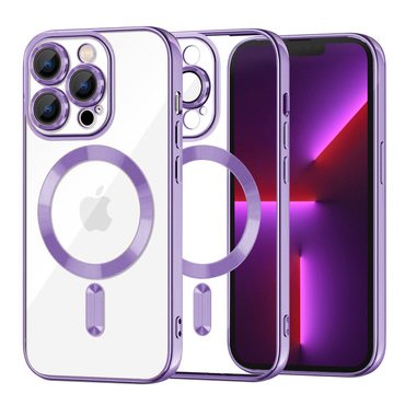Ovitek Techsuit "Luxury Crystal MagSafe" za iPhone 13 Pro - light purple