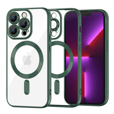 Ovitek Techsuit "Luxury Crystal MagSafe" za iPhone 13 Pro - deep green