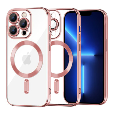 Ovitek Techsuit "Luxury Crystal MagSafe" za iPhone 13 Pro Max - pink