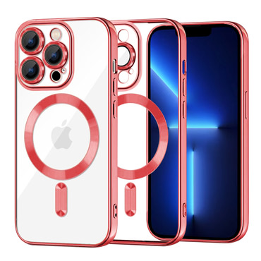 Ovitek Techsuit "Luxury Crystal MagSafe" za iPhone 13 Pro Max - red