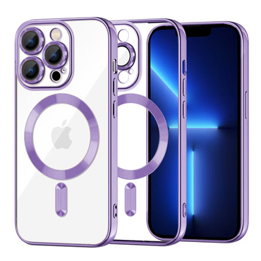 Ovitek Techsuit "Luxury Crystal MagSafe" za iPhone 13 Pro Max - light purple