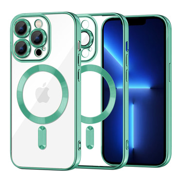Ovitek Techsuit "Luxury Crystal MagSafe" za iPhone 13 Pro Max - light green