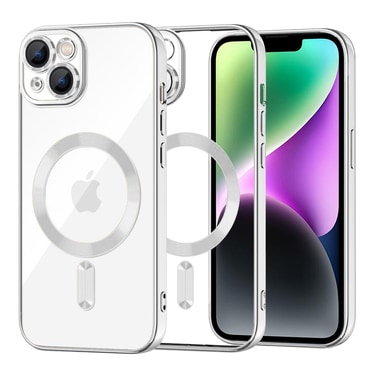 Ovitek Techsuit "Luxury Crystal MagSafe" za iPhone 14 - silver