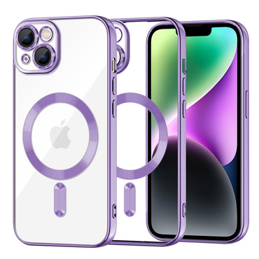 Ovitek Techsuit "Luxury Crystal MagSafe" za iPhone 14 - light purple