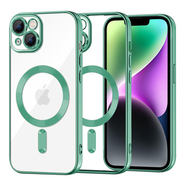 Ovitek Techsuit "Luxury Crystal MagSafe" za iPhone 14 - light green