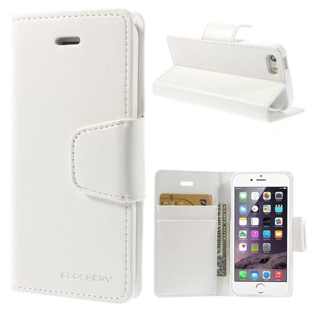 Eleganten etui Goospery Sonata za iPhone SE / 5 / 5S - bel