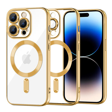 Ovitek Techsuit "Luxury Crystal MagSafe" za iPhone 14 Pro - gold