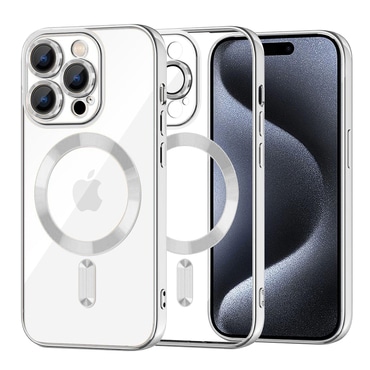 Ovitek Techsuit "Luxury Crystal MagSafe" za iPhone 15 Pro - silver
