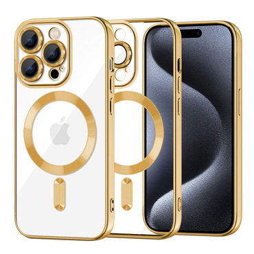 Ovitek Techsuit "Luxury Crystal MagSafe" za iPhone 15 Pro - gold