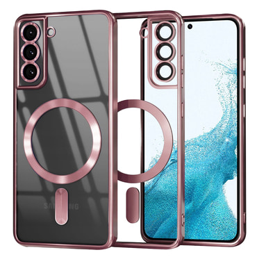 Ovitek Techsuit "Luxury Crystal MagSafe" za Samsung Galaxy S22 - pink