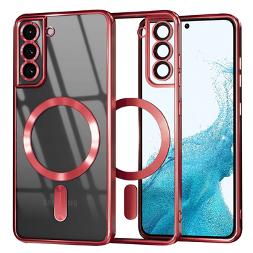 Ovitek Techsuit "Luxury Crystal MagSafe" za Samsung Galaxy S22 - red