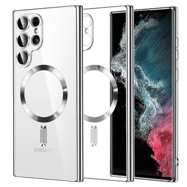 Ovitek Techsuit "Luxury Crystal MagSafe" za Samsung Galaxy S22 Ultra - silver