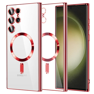 Ovitek Techsuit "Luxury Crystal MagSafe" za Samsung Galaxy S23 Ultra - red