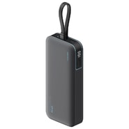 Power bank Cuktech "LPB200N" 20000mAh z vgrajenim USB-C kablom, LED prikazovalnik, 40W - grey