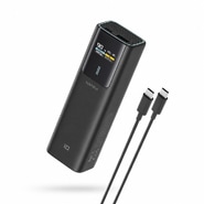 Power bank Cuktech "PB100P" 10000mAh 150W z USB-C kablom in prikazovalnikom - black