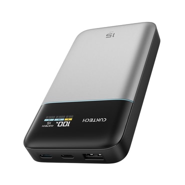 Power bank Cuktech "PB150S" 15000mAh 100W z GaN in TFT zaslonom - gray