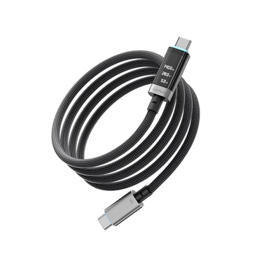 Polnilni in podatkovni 240W USB-C v USB-C kabel Cuktech "CTC620P" digitalni prikazovalnik, 480Mbps, 2m - black