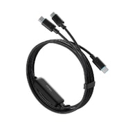 Polnilni in podatkovni 140W USB-C v 2x USB-C kabel Cuktech "C2C615", 480Mbps, 1.5m - black