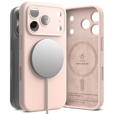 Ovitek Ringke "Silicone Magnetic" za iPhone 18 Pro Max - pink sand