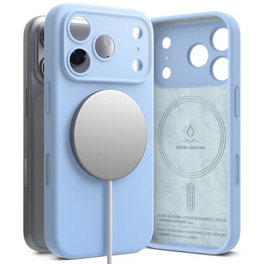 Ovitek Ringke "Silicone Magnetic" za iPhone 18 Pro Max - light blue