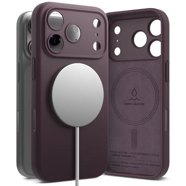 Ovitek Ringke "Silicone Magnetic" za iPhone 18 Pro Max - dark cherry