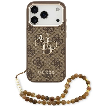 Ovitek Guess "Hardcase 4G Classic Logo" s paščkom za iPhone 17 Pro Max / 18 Pro Max - brown