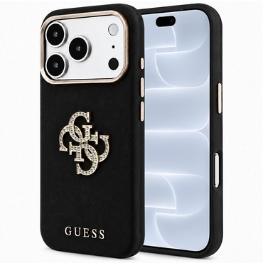 Ovitek Guess "Smooth Big Strass Logo" za iPhone 17 Pro / 18 Pro - black
