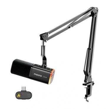 Dinamični mikrofon Maono "PD100WS" USB-C v USB-C, 2.4 GHz brezžično, kardioidni vzorec - black