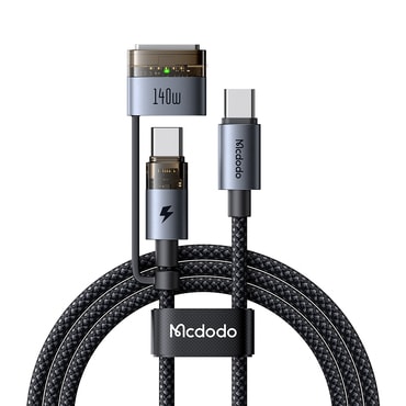 Polnilni in podatkovni 240W USB-C v USB-C kabel Mcdodo "CA-8860" z LED indikatorjem, MagSafe 3 - black