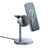 Brezžična 22.5W polnilna postaja Mcdodo "Black Swan Series" MagSafe Qi2 za iPhone, Apple Watch in slušalke - black