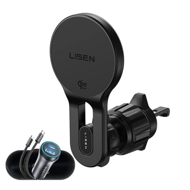 Magnetno avtomobilsko držalo Lisen "W704 Pro" z brezžičnim polnjenjem 25W Qi2.2 - black