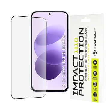 Premium 3D Full Body zaščitno steklo "Techsuit" za Xiaomi Redmi Note 17 4G / 5G - črno