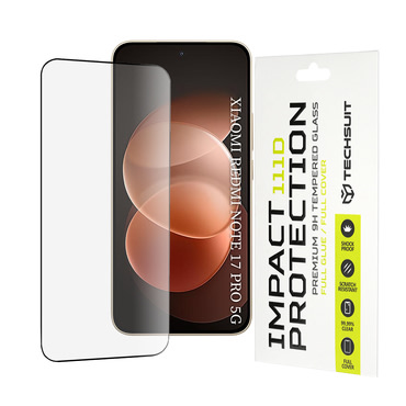 Premium 3D Full Body zaščitno steklo "Techsuit" za Xiaomi Redmi Note 17 Pro 5G / 17 Pro Max 5G - črno
