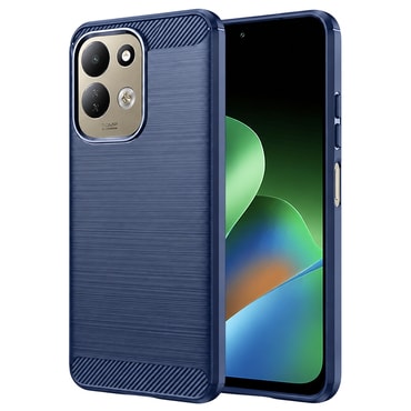 TPU gel ovitek "Brushed Carbon" za Xiaomi Redmi 17 4G / 5G - blue