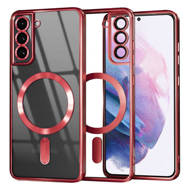 Ovitek Techsuit "Luxury Crystal MagSafe" za Samsung Galaxy S21 Plus - red