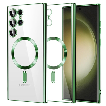 Ovitek Techsuit "Luxury Crystal MagSafe" za Samsung Galaxy S23 Ultra - light green