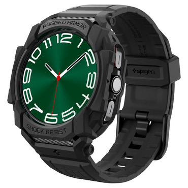 Silikonski pas z ovitkom Spigen "Rugged Armor Pro" za Samsung Galaxy Watch Ultra 47mm / Watch Ultra 2 - black