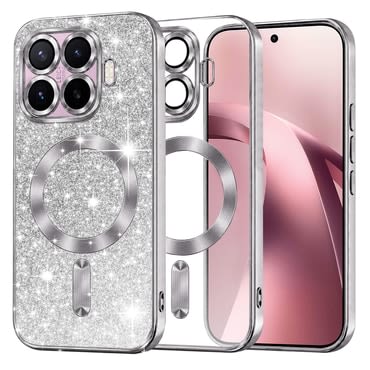 TPU gel ovitek Techsuit "Luxury Glitter MagSafe" za Xiaomi 17T - silver
