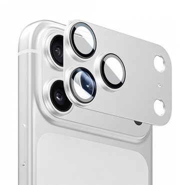 Full body zaščitno steklo za zadnjo kamero za iPhone 18 Pro - srebrno