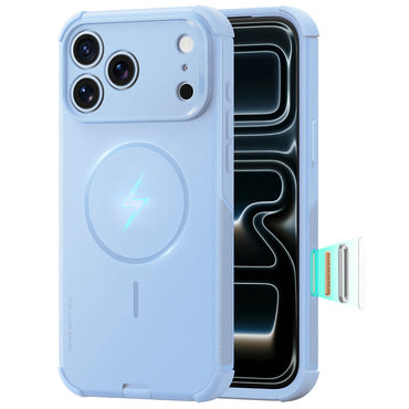 Hibridni ovitek ESR "Cyber HaloLock" za iPhone 17 Pro Max / 18 Pro Max - light blue