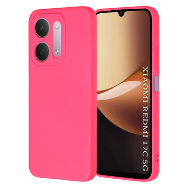Silikonski ovitek Techsuit SoftFlex za Xiaomi Redmi 17C 5G - hot pink