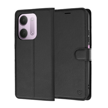 Etui Techsuit "Leather Folio" za Xiaomi Redmi 17C 5G - črn