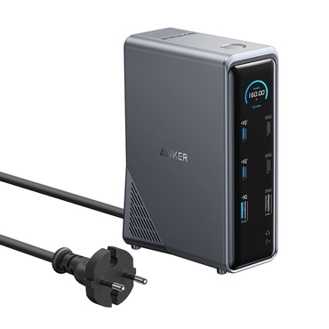 Hub postaja Anker "Docking Station Prime 737" 14v1, 160W, 2x 4K pri 60Hz, 10Gbps - black