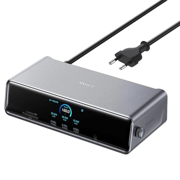 Hub postaja Anker "Docking Station Prime" 14v1, DisplayLink 8K, trojni zaslon, hitro polnjenje 140W - gray